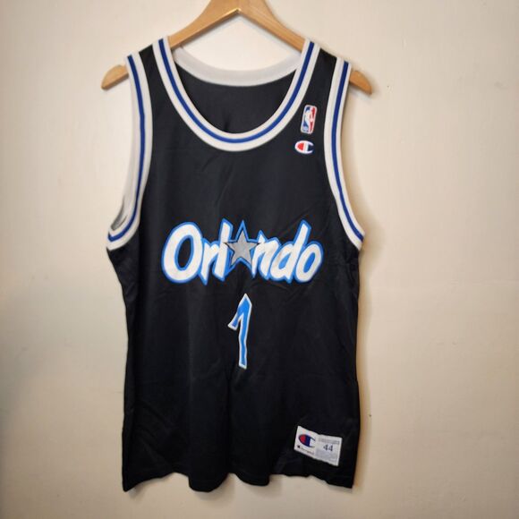 Vintage 90s Penny Hardaway Orlando Magic Champion Black Jersey Size 44 - Picture 10 of 12